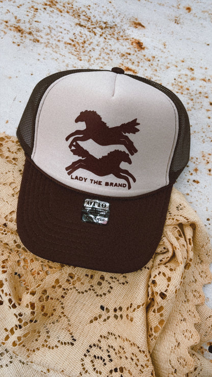 HERE FOR THE HORSES Trucker Hat