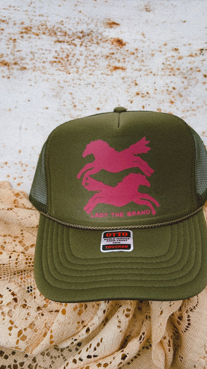 HERE FOR THE HORSES Trucker Hat