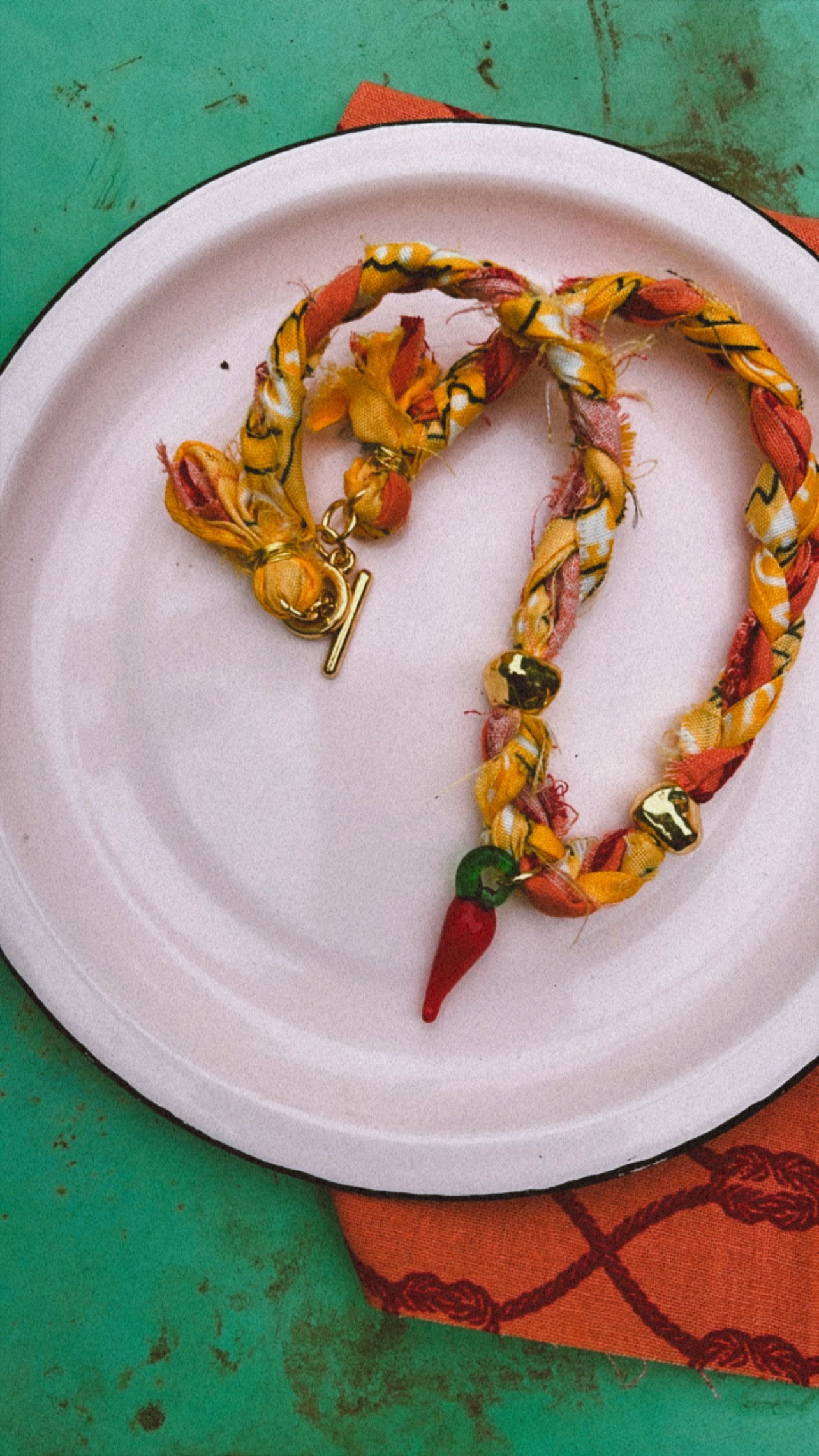 Chili Pepper Bandana Necklace
