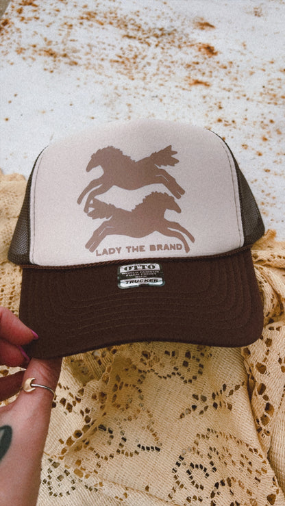 HERE FOR THE HORSES Trucker Hat