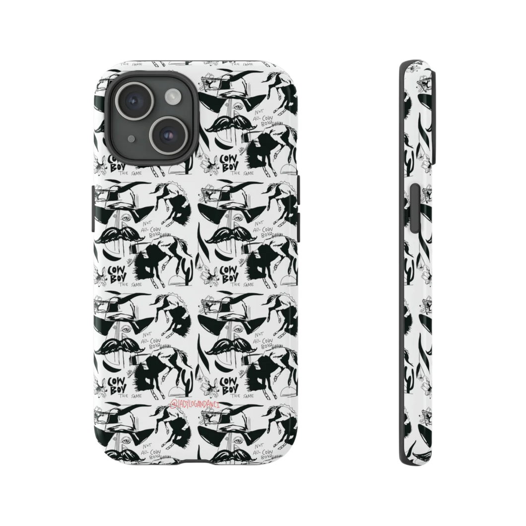 B&W ALL COWBOYZ PHONE CASE