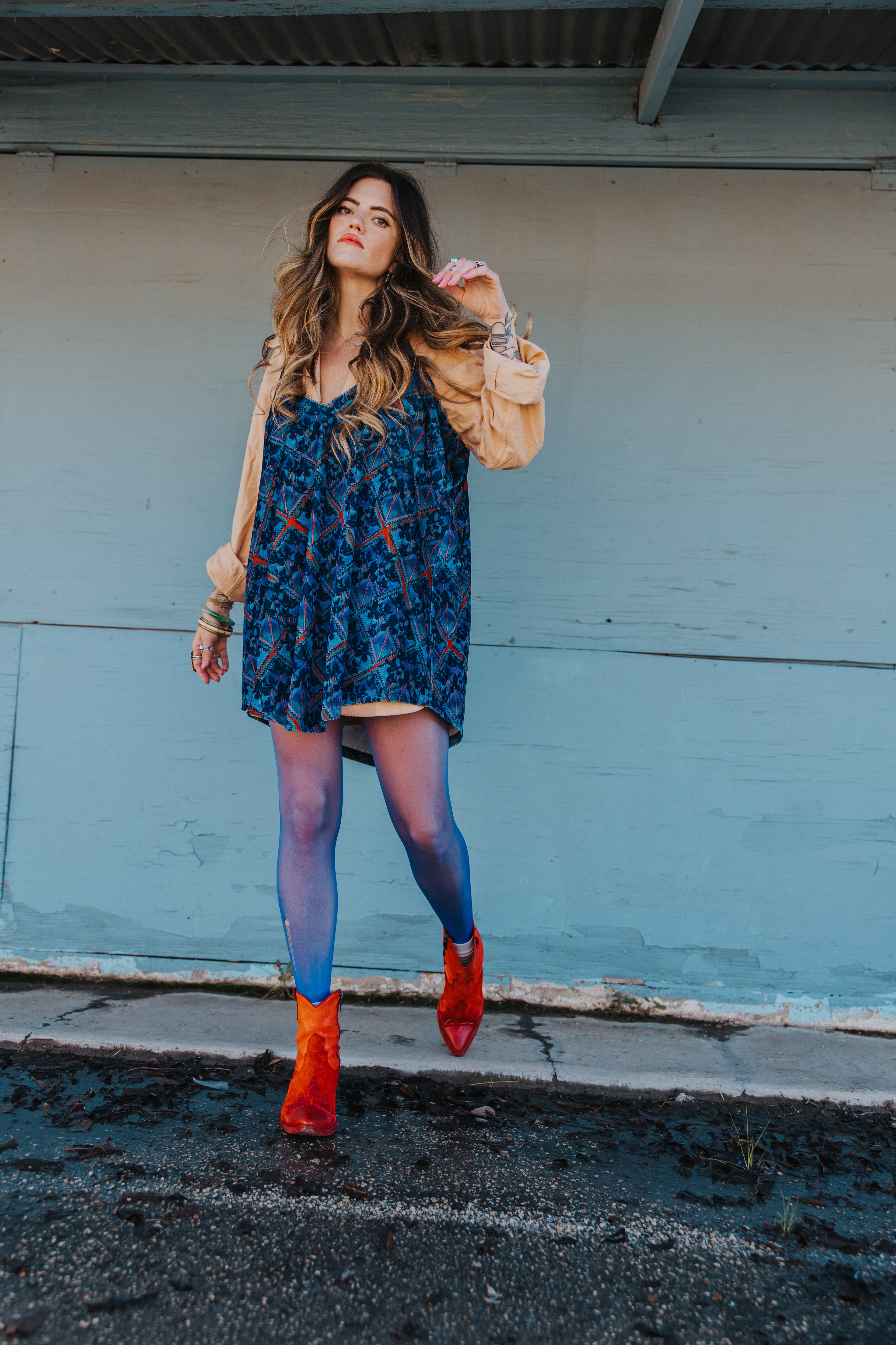 LIZ VELVET MINI (lattice print)