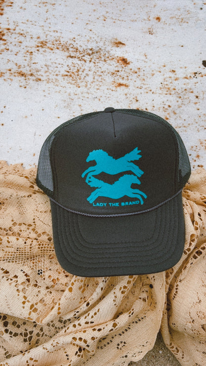 HERE FOR THE HORSES Trucker Hat