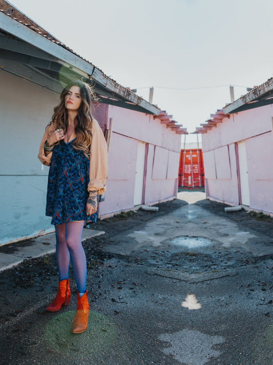 LIZ VELVET MINI (lattice print)