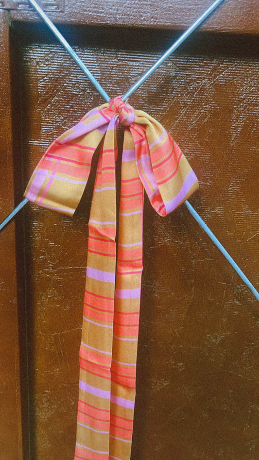 LTB 766 NEON PLAID - SATIN TIE