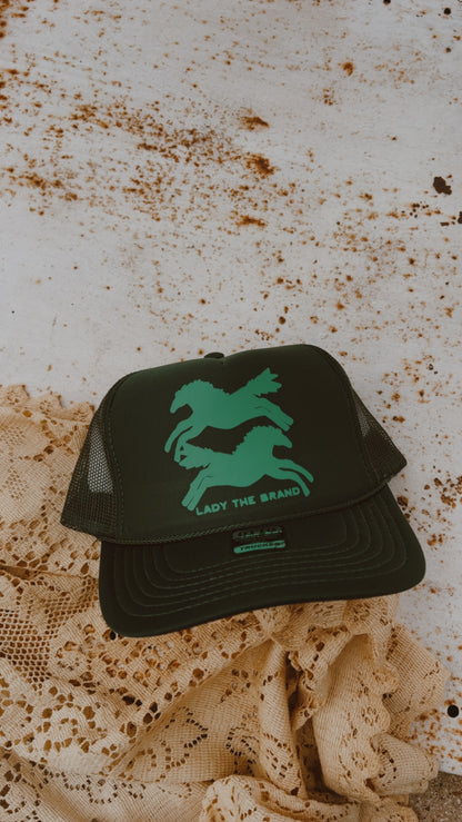 HERE FOR THE HORSES Trucker Hat