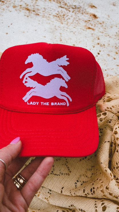 HERE FOR THE HORSES Trucker Hat