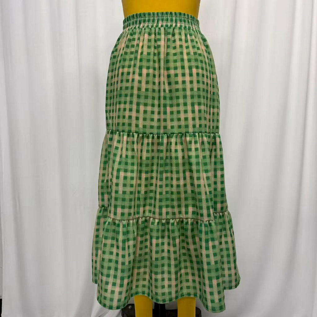 LTB 208 LEIGHTON GINGHAM SKIRT