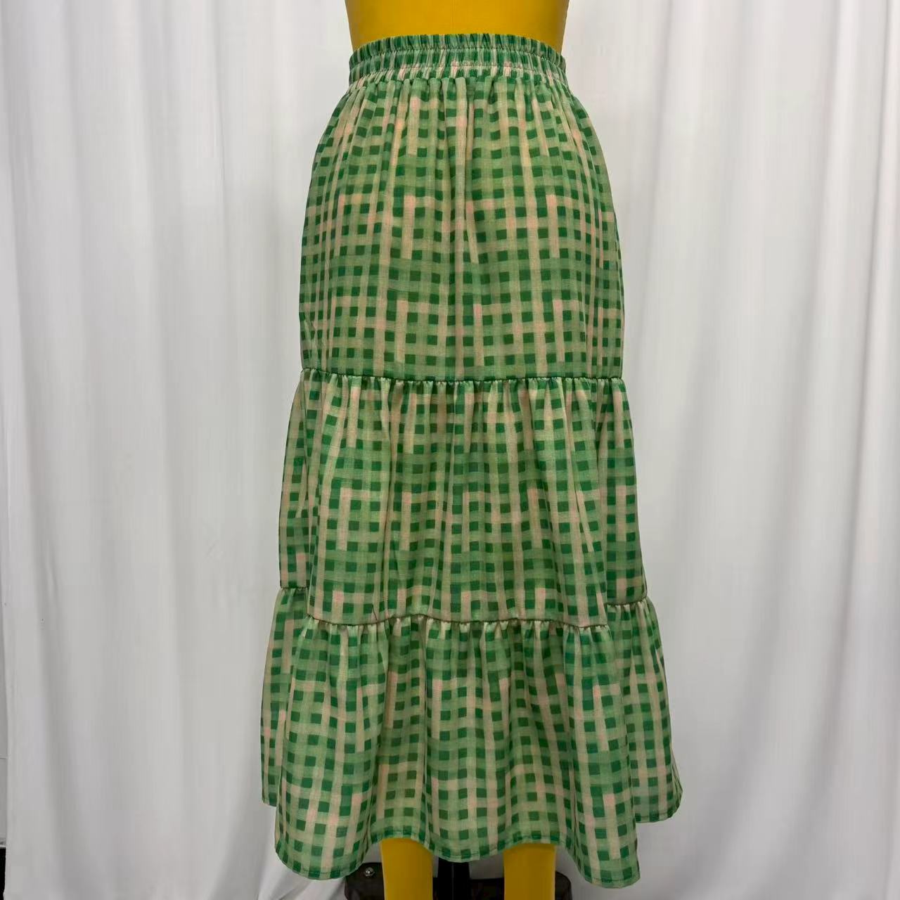 LTB 208 LEIGHTON GINGHAM SKIRT