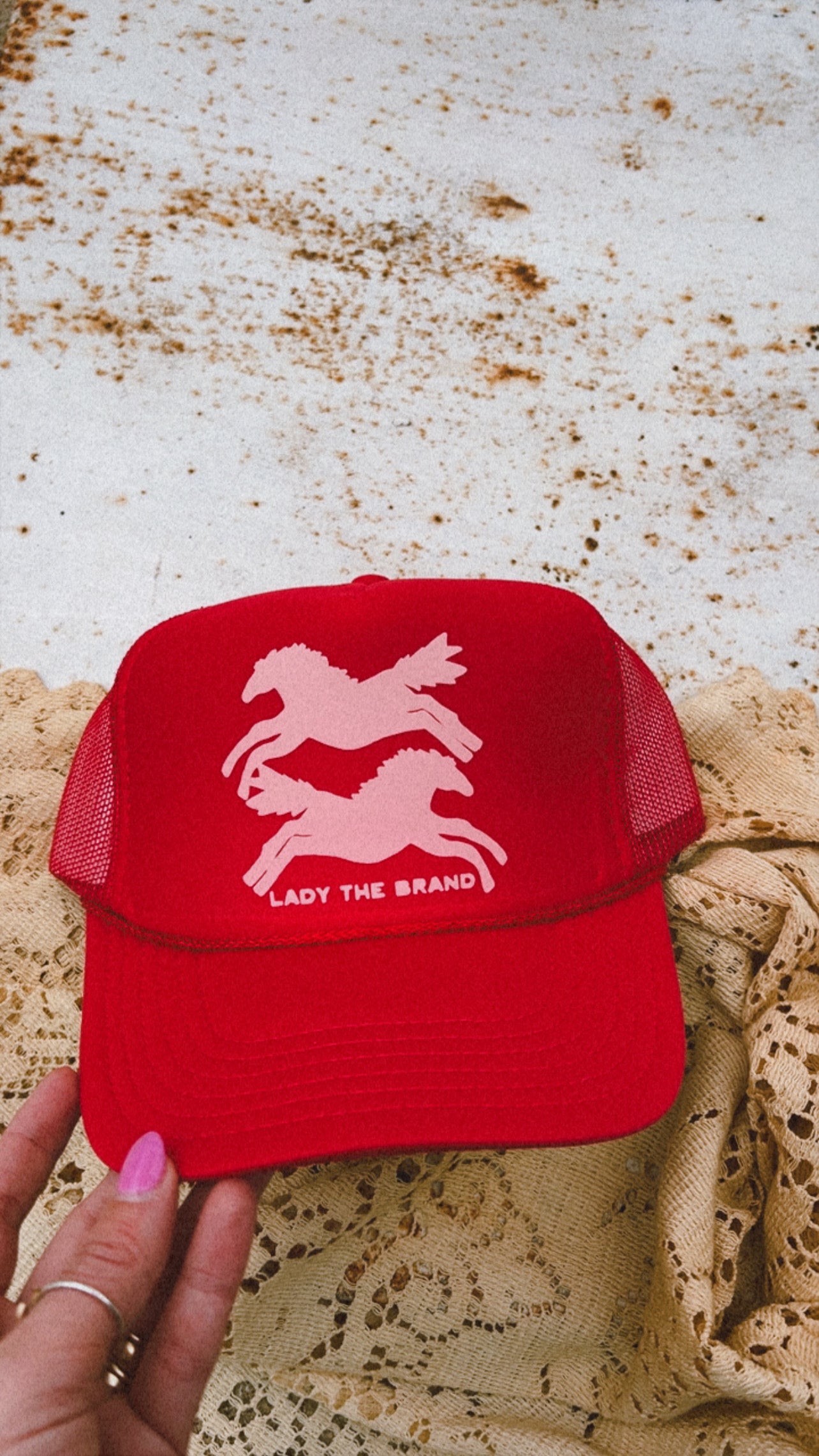 HERE FOR THE HORSES Trucker Hat