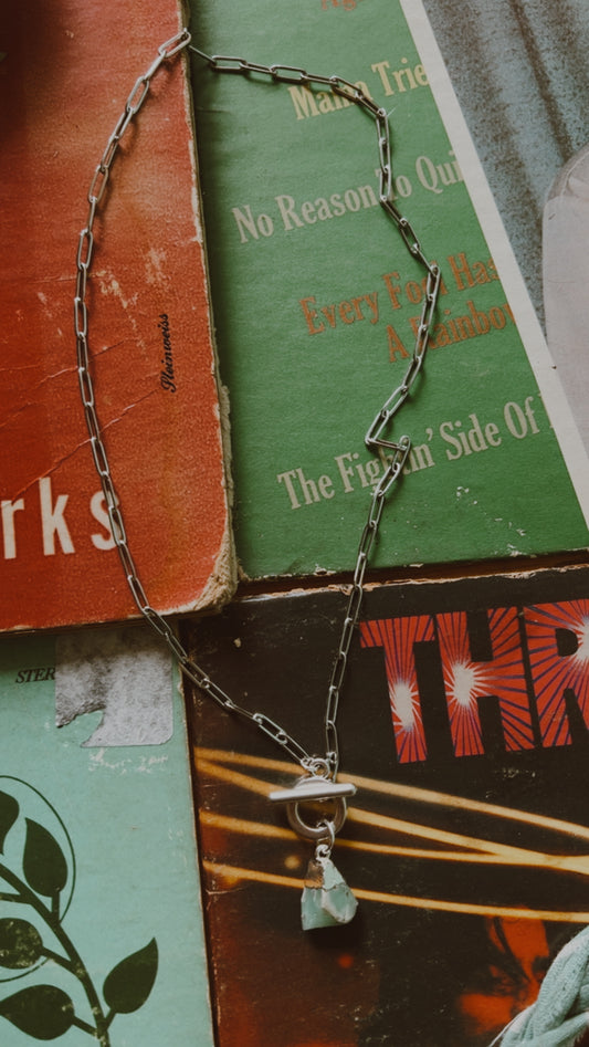 Chrysoprase dangle layer necklace