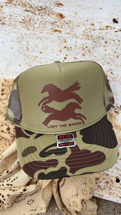 HERE FOR THE HORSES Trucker Hat
