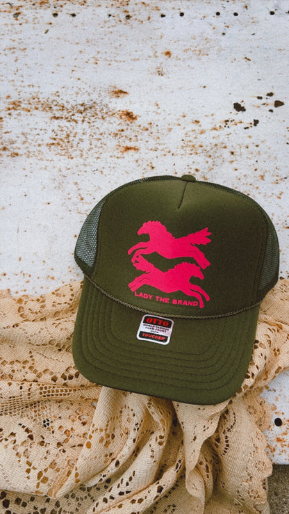 HERE FOR THE HORSES Trucker Hat