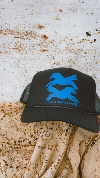HERE FOR THE HORSES Trucker Hat
