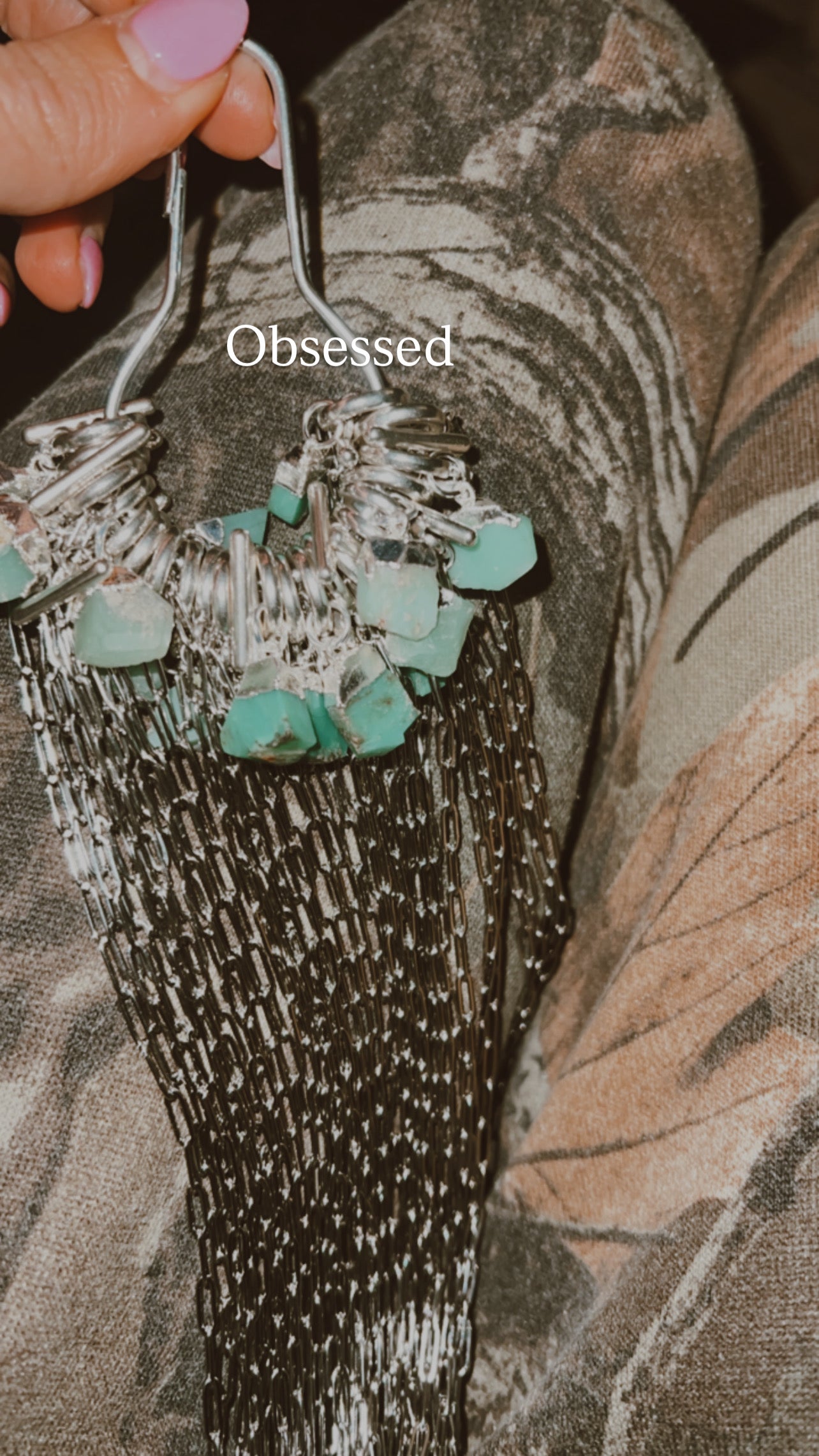 Chrysoprase dangle layer necklace