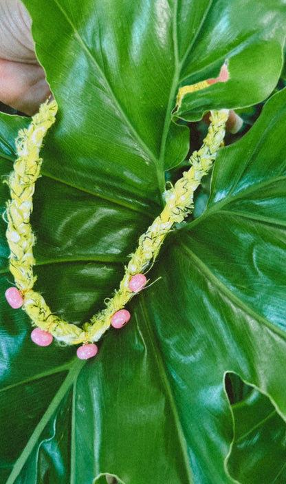 Dyed jade drop bandana necklace