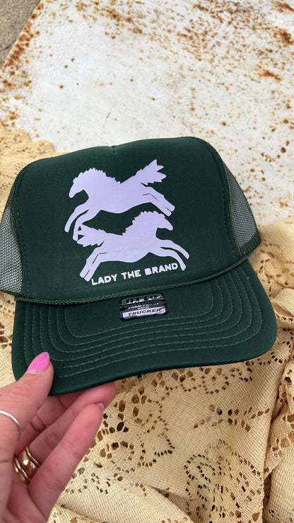 HERE FOR THE HORSES Trucker Hat