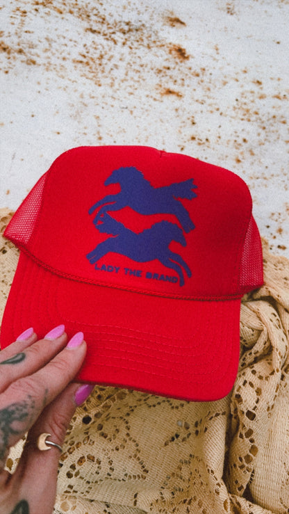 HERE FOR THE HORSES Trucker Hat