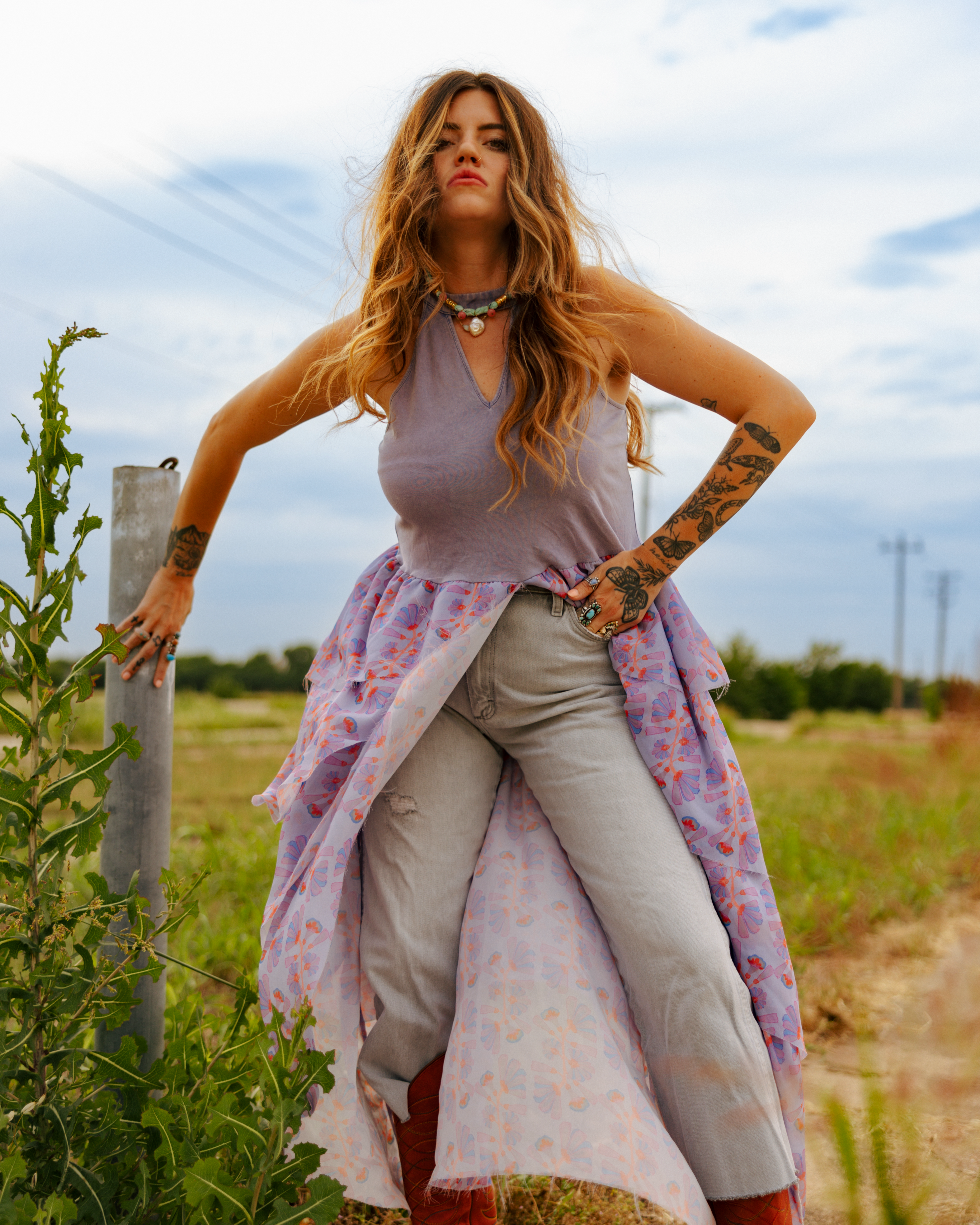 LTB 800 LEVI RUFFLE MAXI TOP