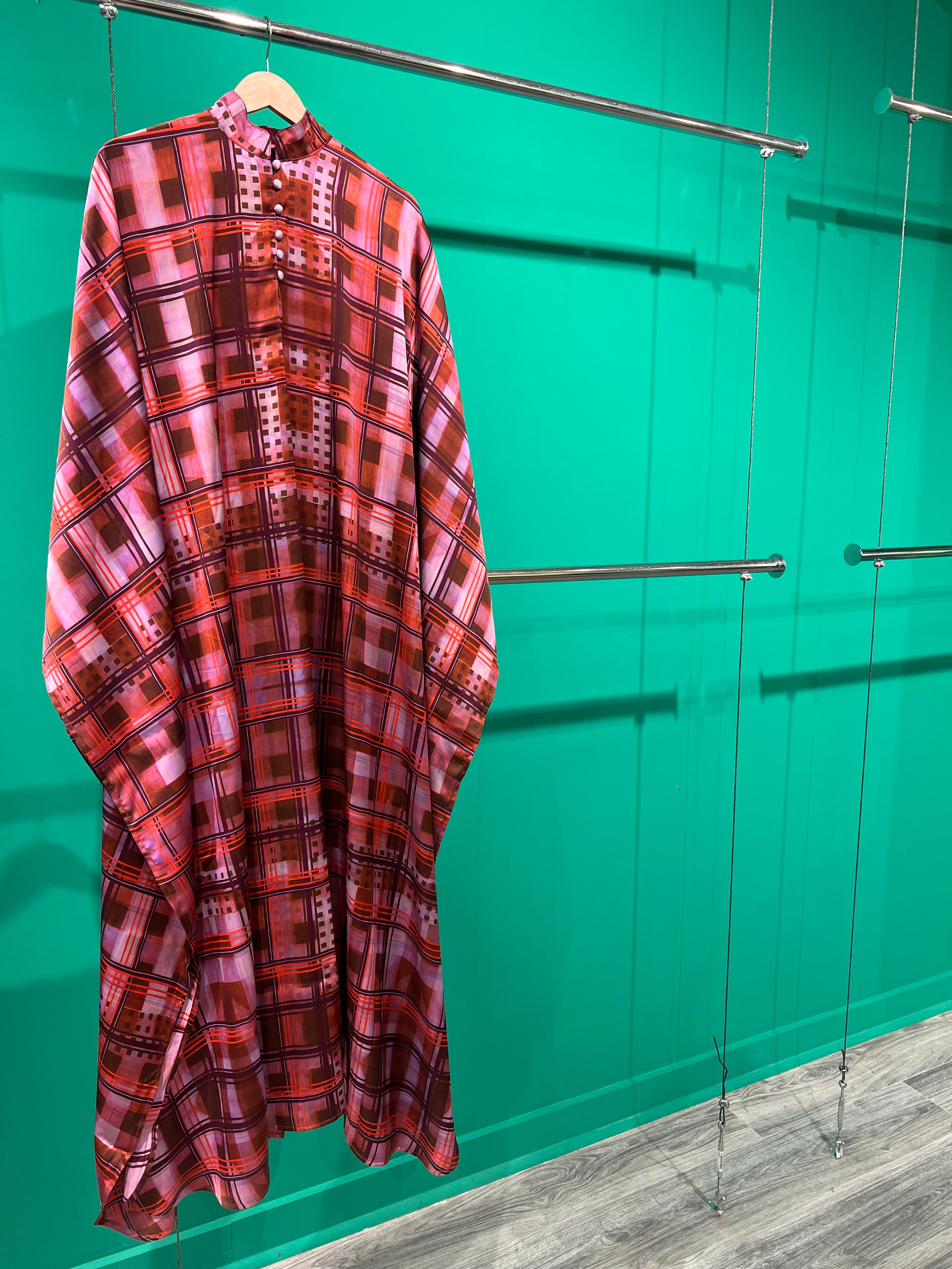 LTB 774 WINTER PLAID KAFTAN