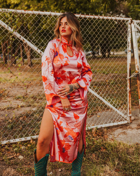 LOU SATIN DRESS