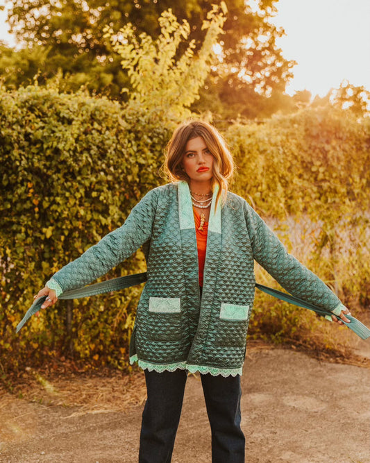 LONI QUILTED SATIN JACKET