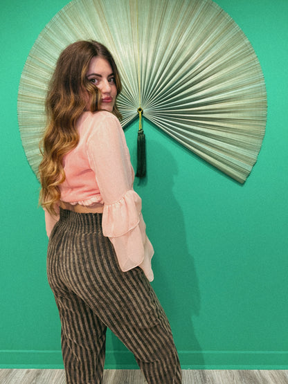 LTB602 LEIGH VINTAGE STRIPED - HARLUM JOGGER PANT