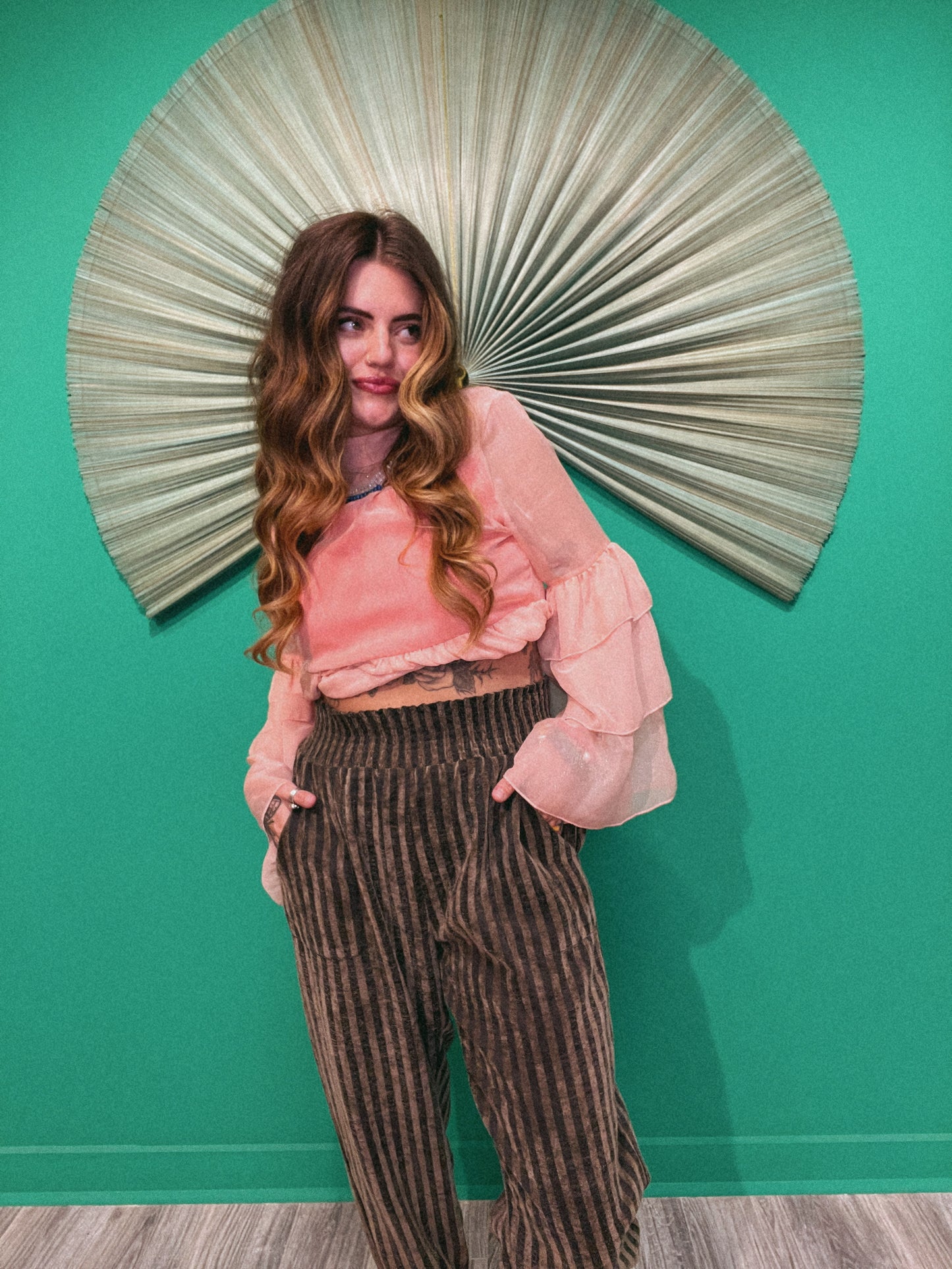LTB602 LEIGH VINTAGE STRIPED - HARLUM JOGGER PANT