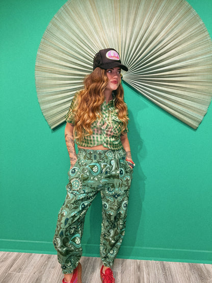 LTB602 LEIGH PAISLEY FLORAL - HARLUM JOGGER PANT