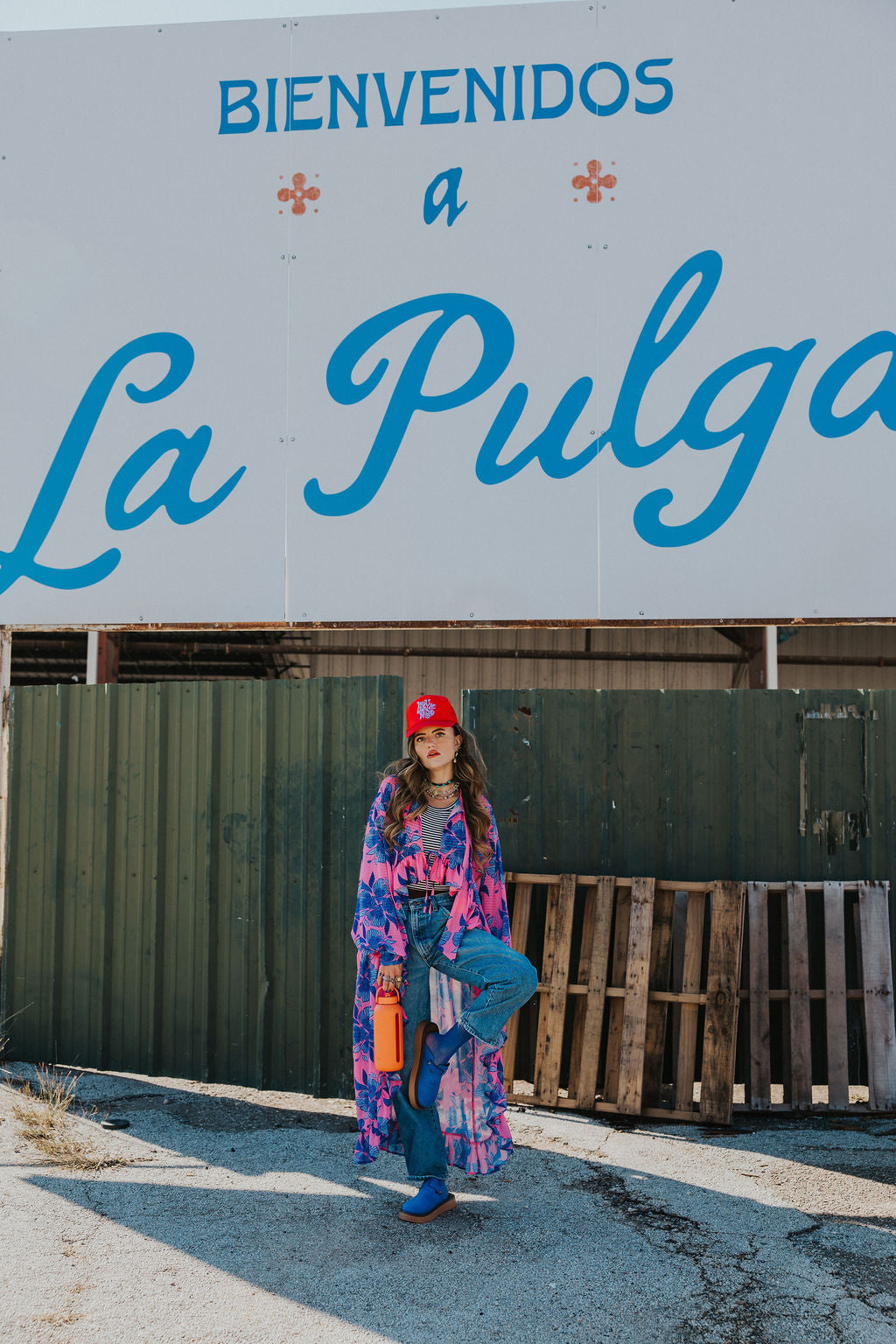 LTB 301- LILLY BLUE BLOOM -TIE DUSTER- CHIFFON